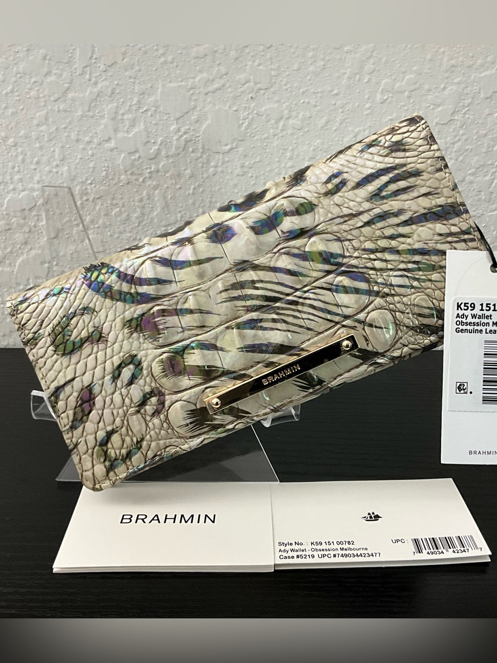 Brahmin Ady OBSESSION MELBOURNE Slim Leather Wallet NWT